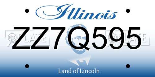 ZZ7Q595 Illinois License Plate