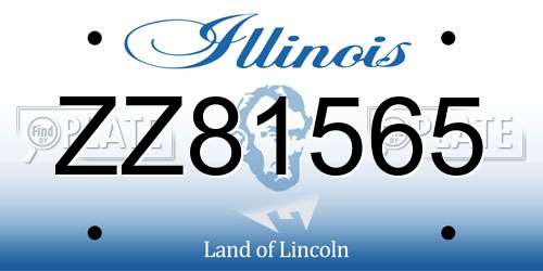 ZZ81565 Illinois License Plate