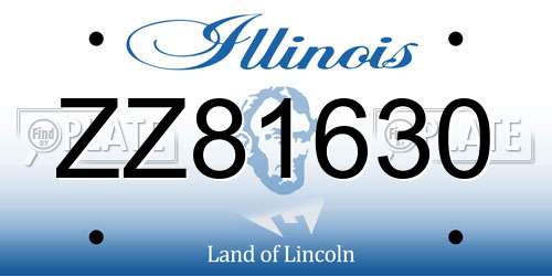 ZZ81630 Illinois License Plate