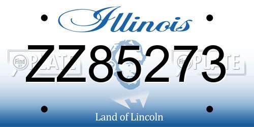 ZZ85273 Illinois License Plate