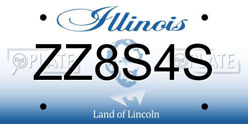 ZZ8S4S Illinois License Plate