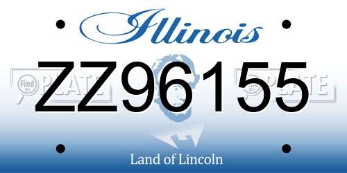 ZZ96155 Illinois License Plate