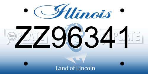 ZZ96341 Illinois License Plate