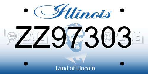 ZZ97303 Illinois License Plate