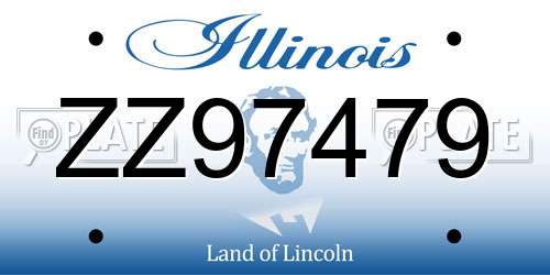 ZZ97479 Illinois License Plate