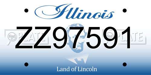 ZZ97591 Illinois License Plate