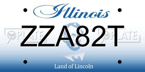 ZZA82T Illinois License Plate