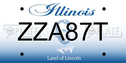 ZZA87T Illinois License Plate