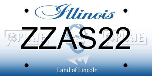 ZZAS22 Illinois License Plate