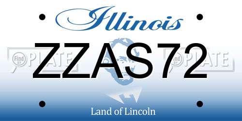 ZZAS72 Illinois License Plate