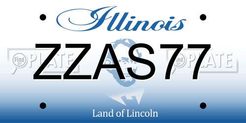 ZZAS77 Illinois License Plate