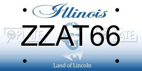 ZZAT66 Illinois License Plate