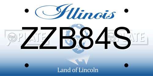 ZZB84S Illinois License Plate
