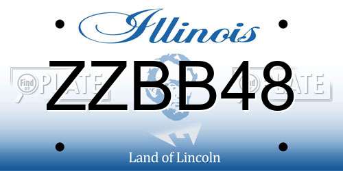 ZZBB48 Illinois License Plate