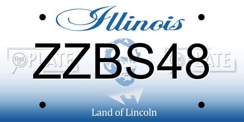 ZZBS48 Illinois License Plate