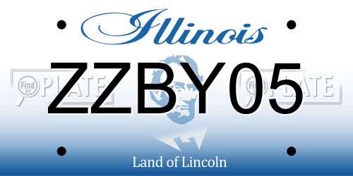ZZBY05 Illinois License Plate