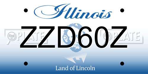 ZZD60Z Illinois License Plate