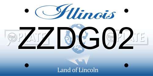 ZZDG02 Illinois License Plate