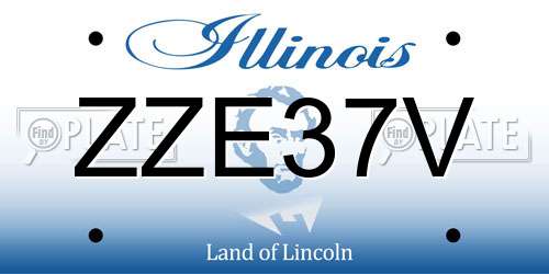 ZZE37V Illinois License Plate