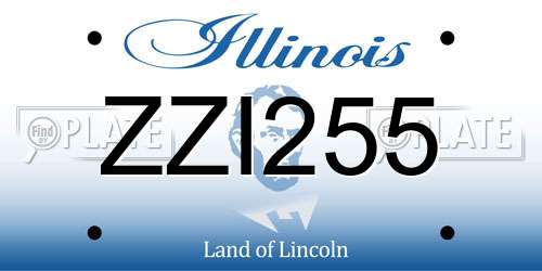 ZZI255 Illinois License Plate