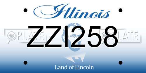 ZZI258 Illinois License Plate
