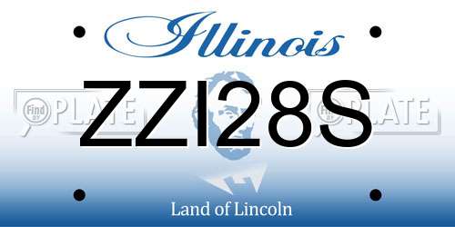 ZZI28S Illinois License Plate