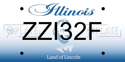 ZZI32F Illinois License Plate