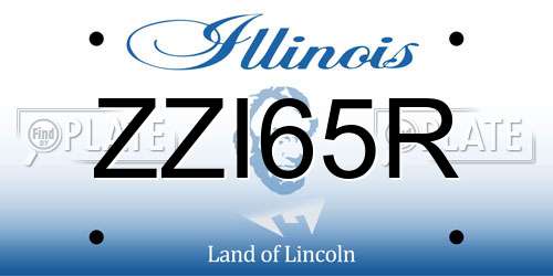 ZZI65R Illinois License Plate