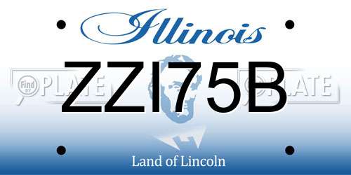 ZZI75B Illinois License Plate