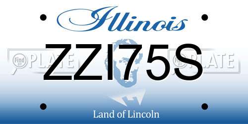 ZZI75S Illinois License Plate