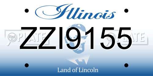 ZZI9155 Illinois License Plate