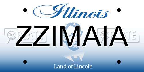 ZZIMAIA Illinois License Plate