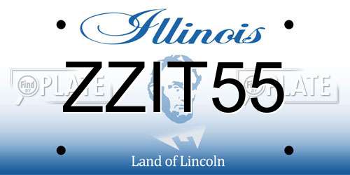 ZZIT55 Illinois License Plate