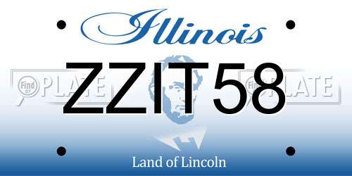 ZZIT58 Illinois License Plate