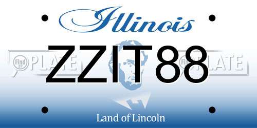 ZZIT88 Illinois License Plate