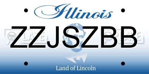 ZZJSZBB Illinois License Plate