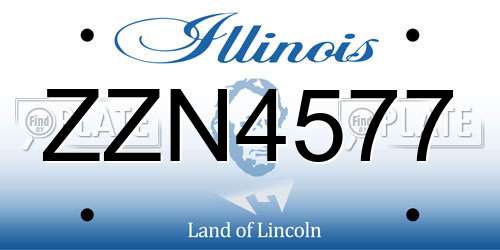 ZZN4577 Illinois License Plate