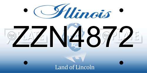 ZZN4872 Illinois License Plate