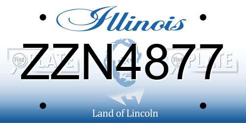 ZZN4877 Illinois License Plate
