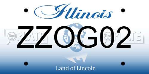 ZZOG02 Illinois License Plate