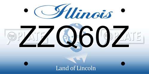 ZZQ60Z Illinois License Plate