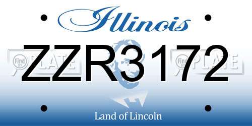 ZZR3172 Illinois License Plate