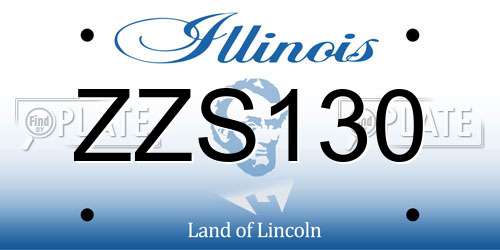 ZZS130 Illinois License Plate