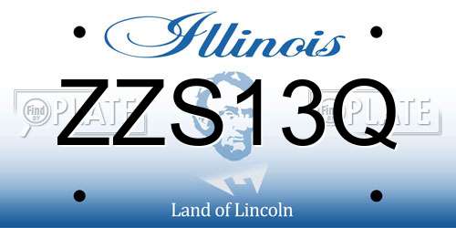 ZZS13Q Illinois License Plate