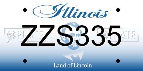 ZZS335 Illinois License Plate