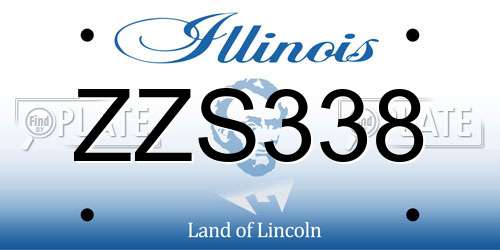 ZZS338 Illinois License Plate