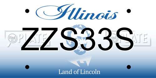 ZZS33S Illinois License Plate