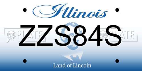 ZZS84S Illinois License Plate