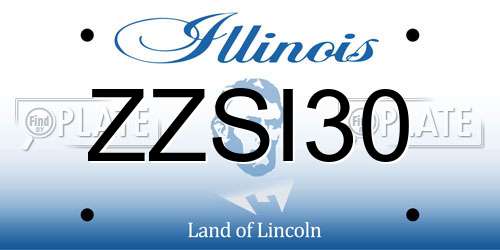 ZZSI30 Illinois License Plate