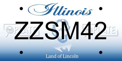 ZZSM42 Illinois License Plate